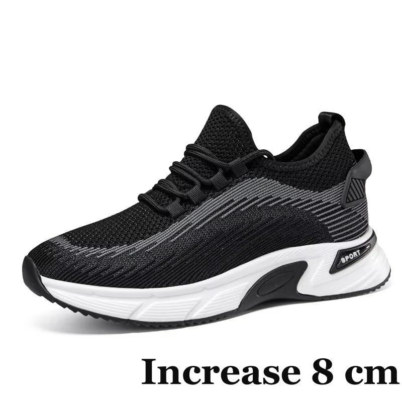 Summer Men Sneakers 8CM Elevator Shoes Hidden Height Increasing Shoes for Men 6CM Casual Sport Heightening Shoes Tenis Masculino