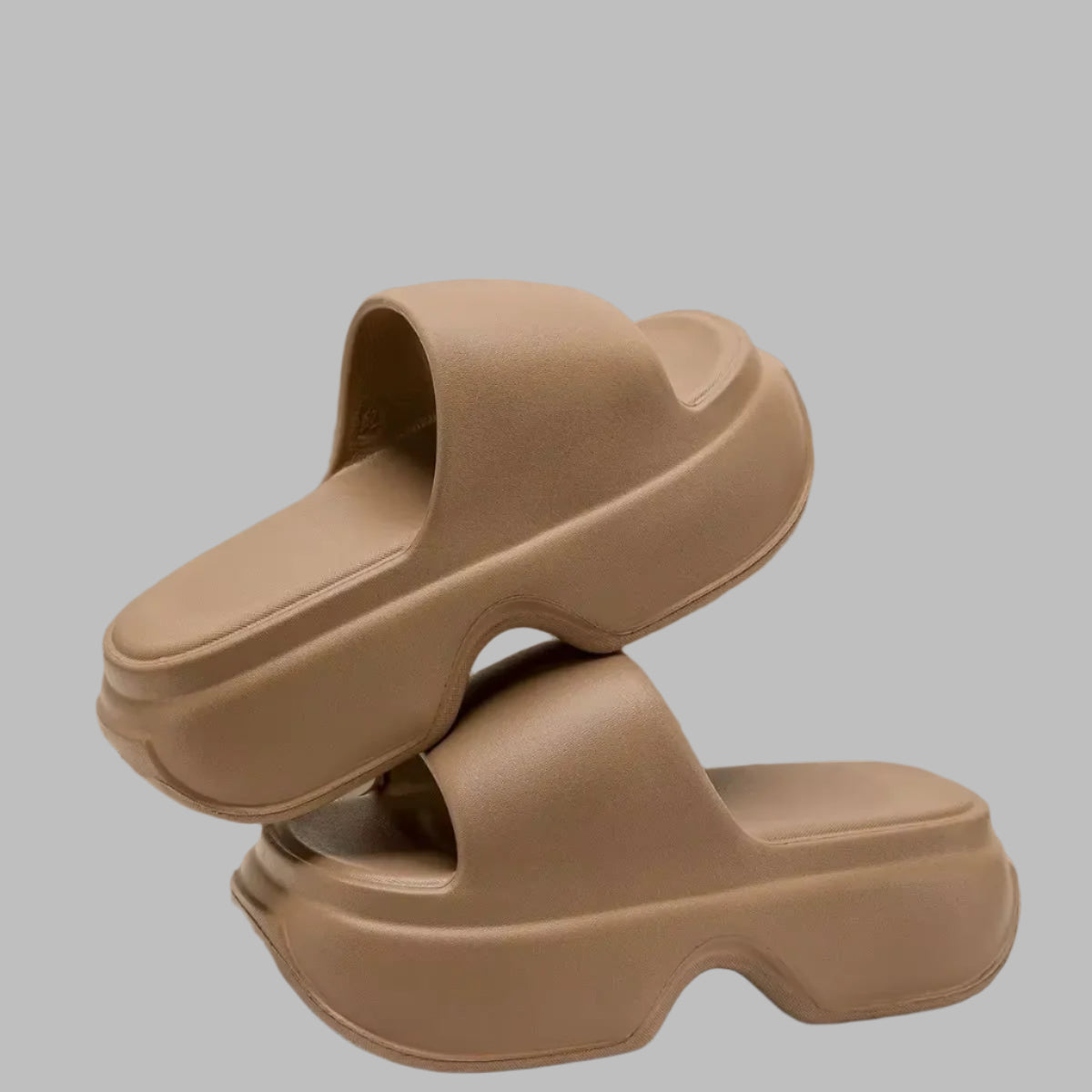 Women'S Summer Thick Bottom Heeled Slippers Indoor Outdoor Anti-Slip Small Size Fashionable Versatile Home Wear EVA Material