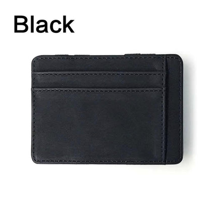 Mini Zipper Bag Coin Purse Business Card Cover Card Case Magic Money Clip ID Card Holder Slim Wallet Men Card Holder DIY