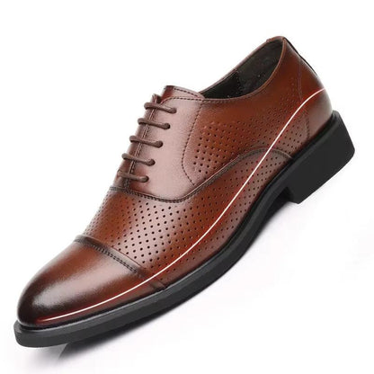 Business Height Increasing Shoes Men Taller Elevator 6CM Invisible Insole for Daily Mens Heighten Increased Wedding Oxfords Male