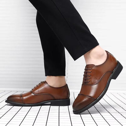 Business Height Increasing Shoes Men Taller Elevator 6CM Invisible Insole for Daily Mens Heighten Increased Wedding Oxfords Male