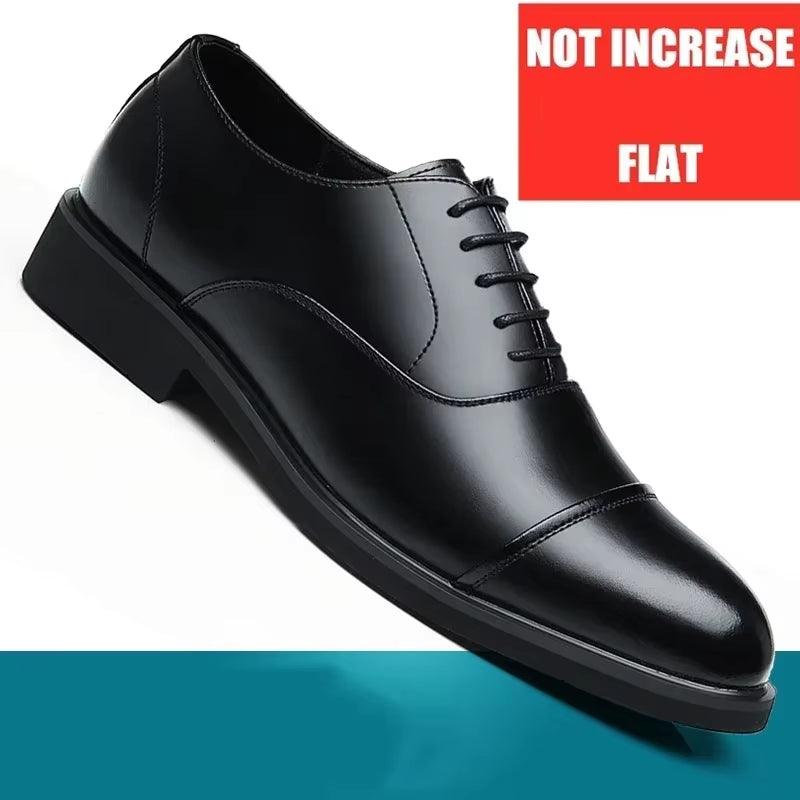 Business Height Increasing Shoes Men Taller Elevator 6CM Invisible Insole for Daily Mens Heighten Increased Wedding Oxfords Male