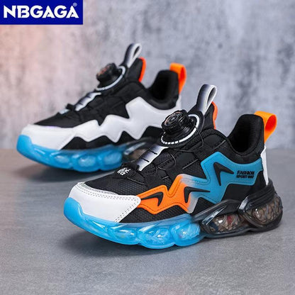 New Children Sneakers for Boys Leather Sports Running Shoes Kids Girls Casual Walking School Shoes Non-Slip Tenis Size 28-39