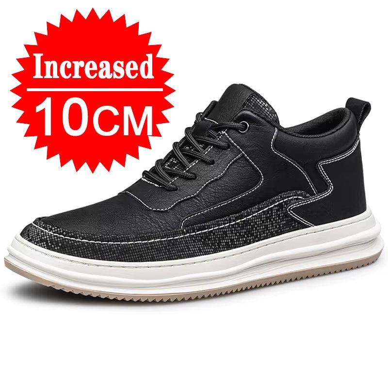 Sneakers Man Elevator Shoes Height Increase Shoes for Men Insoles 8CM Casual Genuine Leather Sports Heightening Shoes Tall Shoes