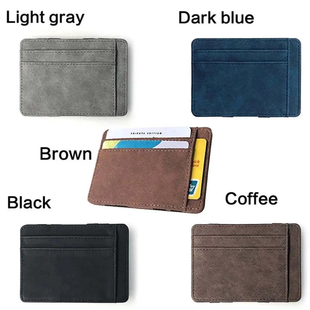 Mini Zipper Bag Coin Purse Business Card Cover Card Case Magic Money Clip ID Card Holder Slim Wallet Men Card Holder DIY