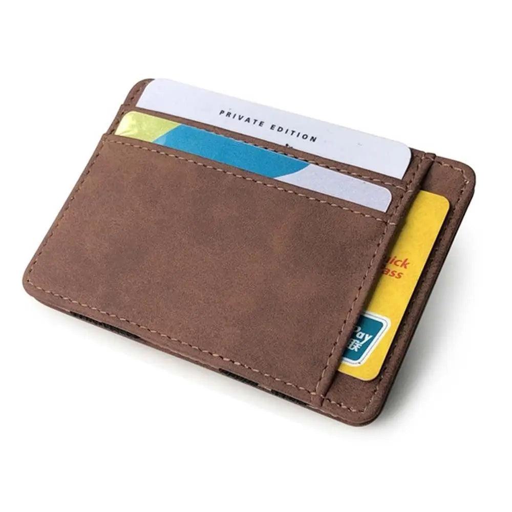 Mini Zipper Bag Coin Purse Business Card Cover Card Case Magic Money Clip ID Card Holder Slim Wallet Men Card Holder DIY