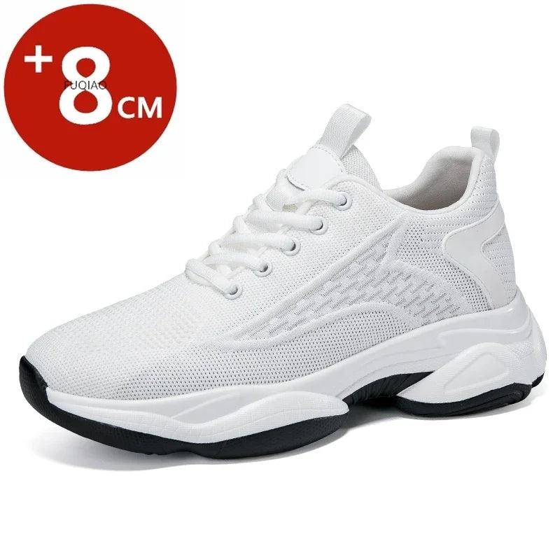 Summer Lift Sneakers Men Elevator Shoes Height Increasing Shoes for Man Insoles 8CM Hidden Heels Sports Inner Heightening Shoes