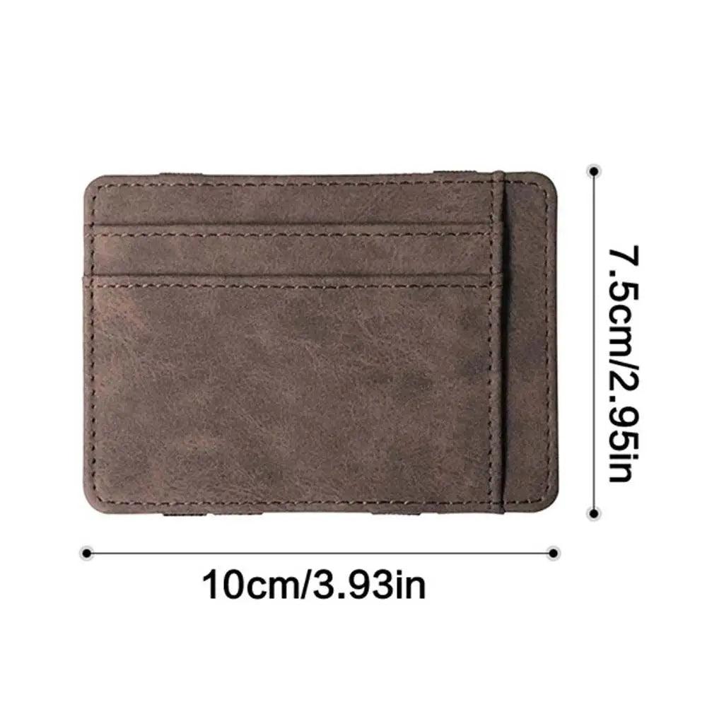 Mini Zipper Bag Coin Purse Business Card Cover Card Case Magic Money Clip ID Card Holder Slim Wallet Men Card Holder DIY