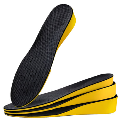 Invisiable Height Increase Insoles for Women Men Heel Lift Yellow Shoes Sole Pad Breathable Shock Absorption Feet Care Cushion