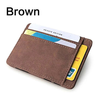 Mini Zipper Bag Coin Purse Business Card Cover Card Case Magic Money Clip ID Card Holder Slim Wallet Men Card Holder DIY