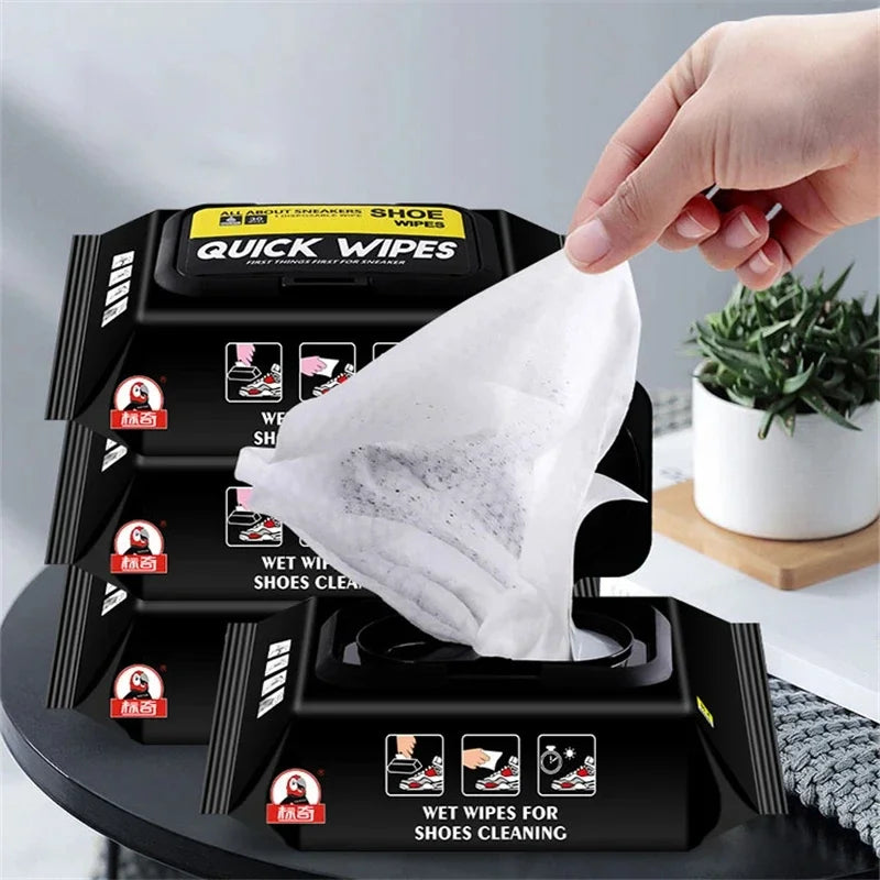 12Pcs/30Pcs Disposable Shoes Clean Wipes Portable White Shoes Cleaning Care Wipes Sneakers Cleaning Quick Wet Wipe VIE LENTE