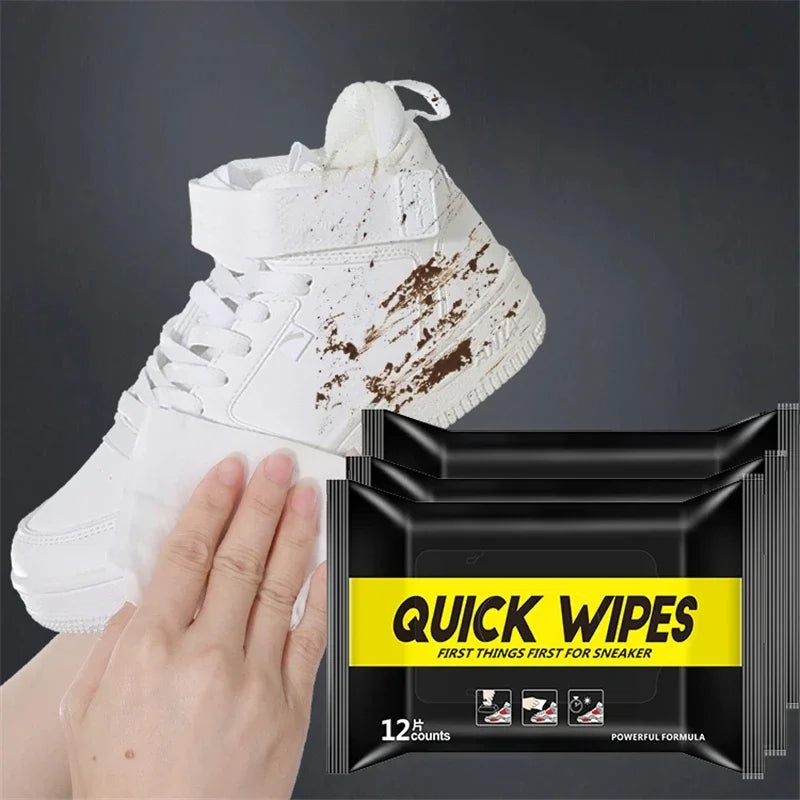 12Pcs/30Pcs Disposable Shoes Clean Wipes Portable White Shoes Cleaning Care Wipes Sneakers Cleaning Quick Wet Wipe VIE LENTE