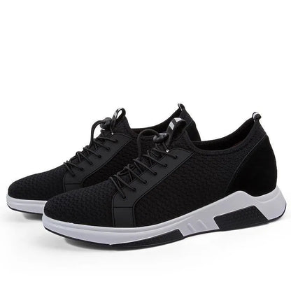 Invisible Inner Height Increasing Men'S Sports Casual Board Shoes Zapatillas Lift 6CM,8CM,10CM Mesh Elevator Sneakers