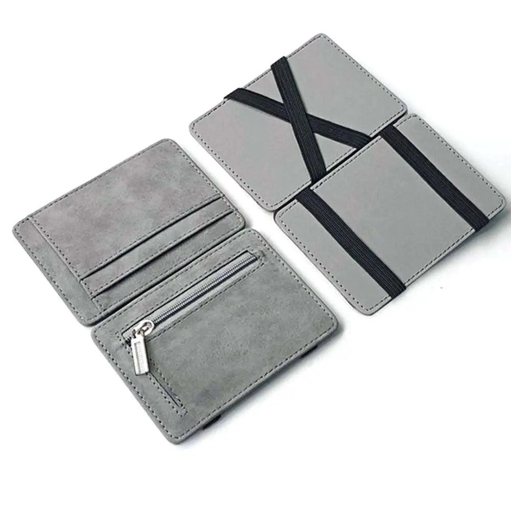 Mini Zipper Bag Coin Purse Business Card Cover Card Case Magic Money Clip ID Card Holder Slim Wallet Men Card Holder DIY