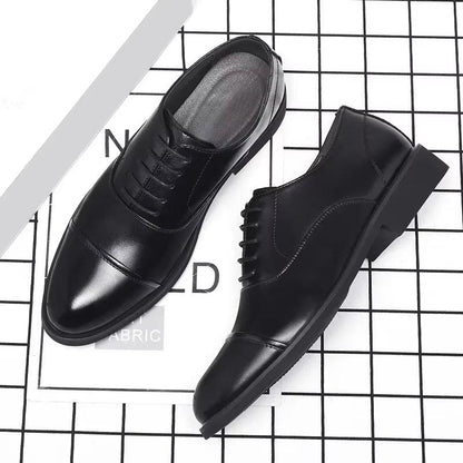 Business Height Increasing Shoes Men Taller Elevator 6CM Invisible Insole for Daily Mens Heighten Increased Wedding Oxfords Male