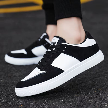 Men'S Sneaker Leather Sport Shoes Flats Breathable Lightweight Shoes for Male Casual Lace up Zapatillas 44 45 46 47 48 Sizes